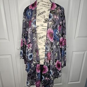 TORRID Floral Printed Silk Lining Kimono